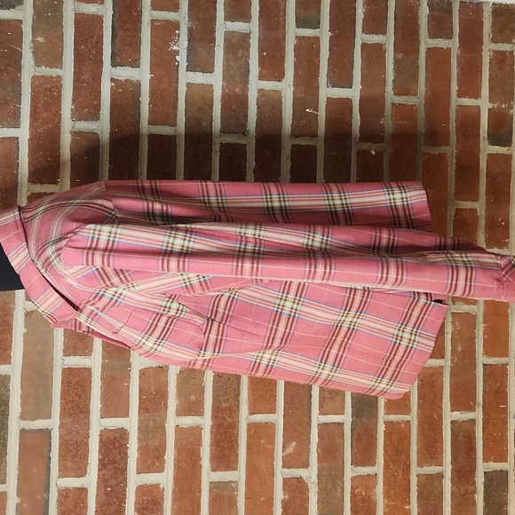 Evan Picone Pink Plaid Button-Down Shirt, Size Medium - Picture 3 of 9